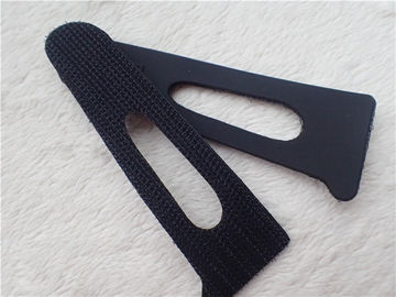 Kundenspezifische schwarze Flausch-Haken-und Schleifen-Flecken für das Kleid umweltfreundlich