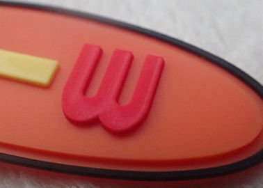 Ungiftige ovale kreative Gummilogo-Flecken für Kleider/Kinder bauscht sich