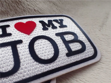 Elegante kundenspezifische Kleidung bessert Slogan-Logo I LIEBE MEIN chromatisch scharender JOB Plüsch aus