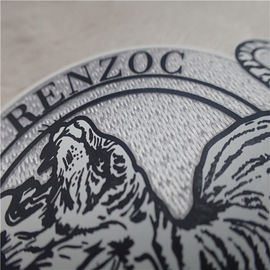 Kundenspezifische Kleidung OEKO bessert unregelmäßige Form-Tiger-Logo-Silikon-Wärmeübertragung Tatami Scharen aus