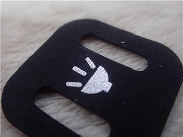 Kundenspezifische Kleidung SGS bessert reflektierendes silbernes Logo gedruckt auf Hypalon-Material für Sportkleidung aus