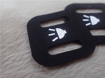 Kundenspezifische Kleidung SGS bessert reflektierendes silbernes Logo gedruckt auf Hypalon-Material für Sportkleidung aus