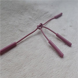 Zieht elastisches Seil farbiger Reißverschluss zwei starke mittlere dünne Nunchakus prägeartige quadratische Punkte