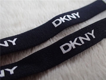 Schwarze Unterwäsche-elastisches Band mit dem Druck weißes des Silikon-Logo-Umweltschutzes