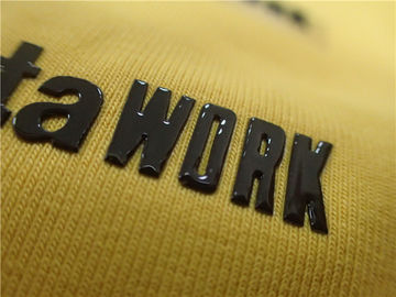 Mode-Wärmeübertragungs-Aufkleber für Sportkleidungs-glänzendes schwarzes Silikon-Logo