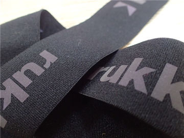 Wärmeübertragungs-Logo auf Polyester-elastischem gewebtem Material/Kleidungs-elastischem Band