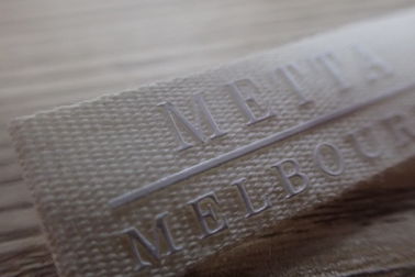 Berufsgewohnheit gesponnene Aufkleber mit Silikon-Logo für Kleid/Hut