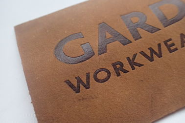 Hersteller-Custom-Logo Logo Embossed Leather Patches für Handtasche, für Hut/Kleidung