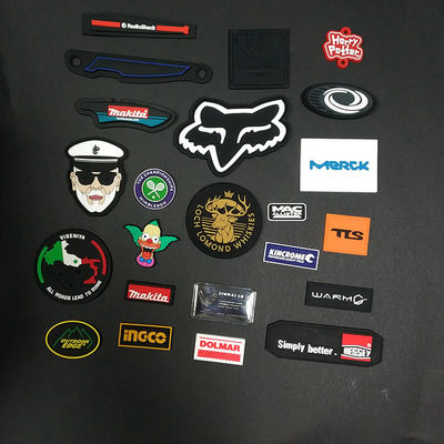3D personifizierter Logo Sewing Printed Applique Patches etikettiert prägeartige Silikon-Ausweise