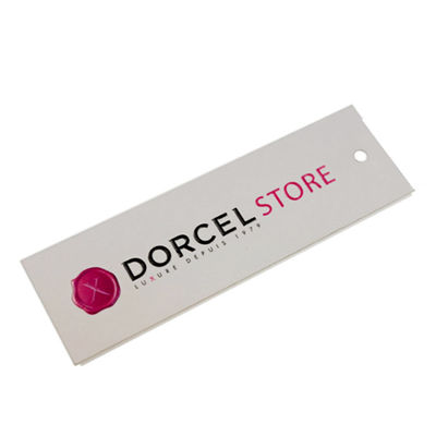 Kundenspezifisch eigene Marken-Logo Paper Pvc Jeans Paper-Hangtags für Kleidung