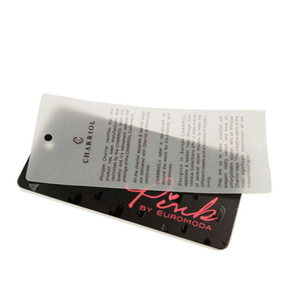 Großhandels- kundenspezifische Papier-Logo Swing Hang Tag For-Kleidung