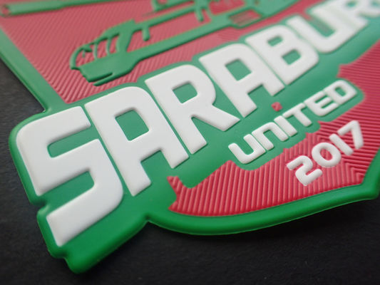 Sport-Logo TPU des Fußball-3D prägte Flecken für Kleidung im Freien
