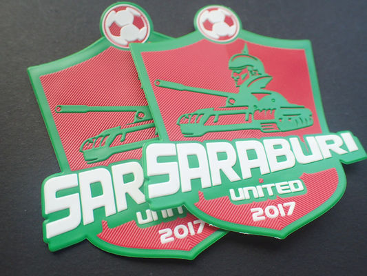 Sport-Logo TPU des Fußball-3D prägte Flecken für Kleidung im Freien