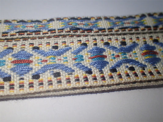 Kundenspezifische gesponnene Baumwollhochfestes Jacquardwebstuhl-Band-bunte nationale Art
