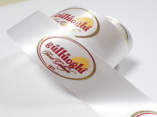 Polyester-Gewebe-Band des Kleidergewebten materials mit Siebdruck Drucklogo