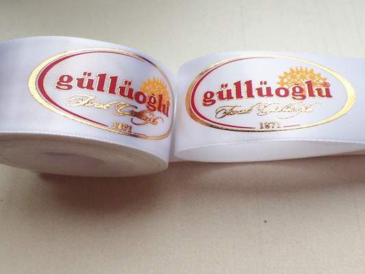 Polyester-Gewebe-Band des Kleidergewebten materials mit Siebdruck Drucklogo