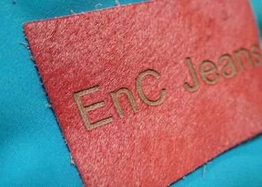 Personifizierte Metalllogo-echte prägeartiges Leder-Aufkleber und Umbauten für Kleidung