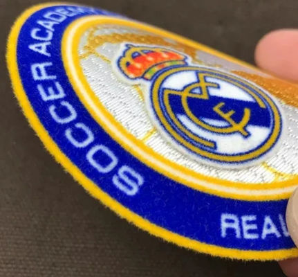 Personalisierter Design Wärmeübertragungsdruck Benutzerdefiniertes Fußballteam Club Logo 3D Beflockungs-Patch