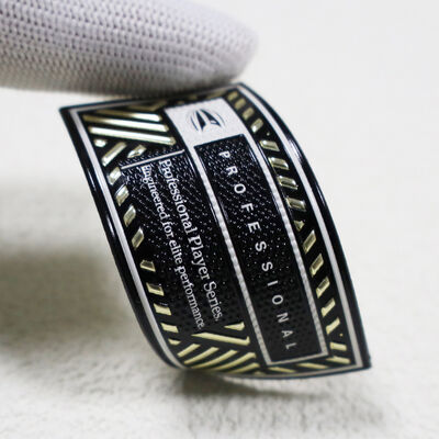 Custom TPU High-Frequency Patch - Metall-Gold & Schwarz Profi-Spieler-Serie-Abzeichen für Sportbekleidung