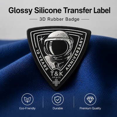 Glanzendes Silicone-Transferetikett für Sportbekleidung und Mode