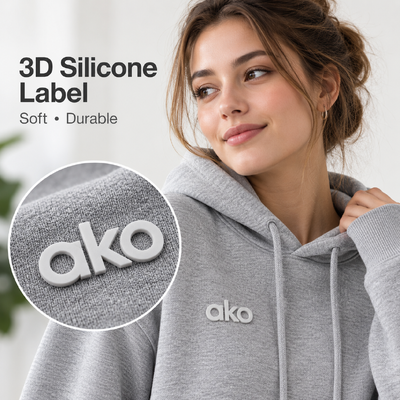 Custom 3D-Silikon-Wärmeübertragungs-Logo-Etiketten für Hoodies und Bekleidung