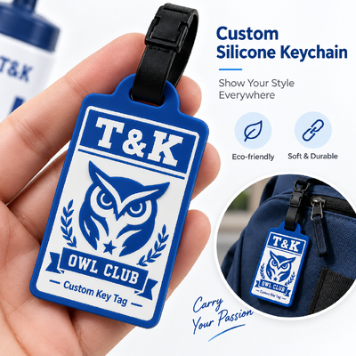Custom Silicone Bag Tags mit 3D-Logo für Rucksäcke Schlüsselanhänger und Accessoires