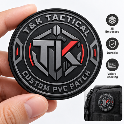Individuelle 3D-PVC-Klettverschlusspatches mit erhabenem Logo für Rucksäcke, Taschen und Ausrüstung
