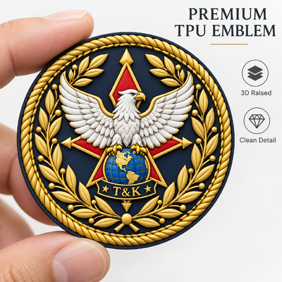 Individuell bestickte Adler-Aufnäher mit detaillierter Goldstickerei für Kleidung