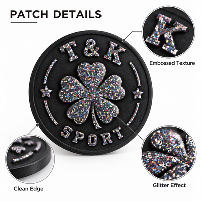 Custom Speckled PVC Logo Patches with Raised Design for Apparel Brands