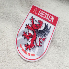 Modernes Kleidungs-Eisen auf dem Flecken-Schild-Form-Drache-Logo-Plüsch-Drucken, das für Kleiderdekoration sich schart