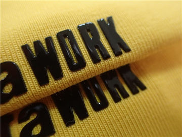 Mode-Wärmeübertragungs-Aufkleber für Sportkleidungs-glänzendes schwarzes Silikon-Logo