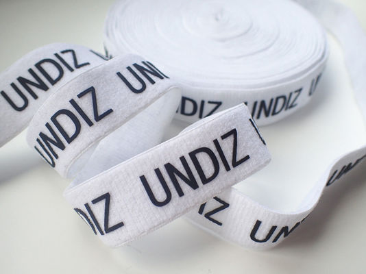 Drucksilikon Logo On Elastic Webbing Tape fertigte Entwurf besonders an